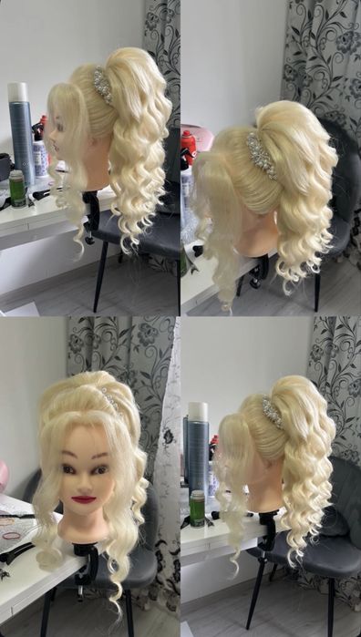 Cap manechin blond pentru coafat