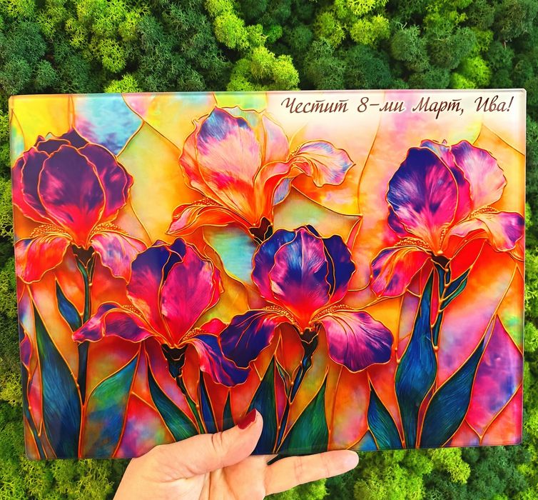 Персонализирана Стъклена дъска за рязане в кухнята