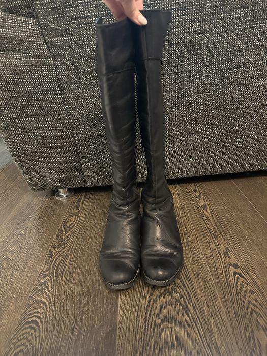 Кожени ботуши до коляното естествена кожа