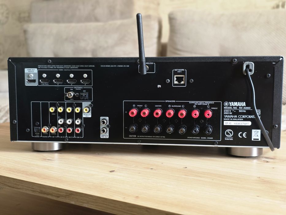 Receiver Amplificator Yamaha RX-A660 7.2 chanel 4K Dolby Atmos-  HDMI Arc Internet Bluetooth Spotify Bi-Amp