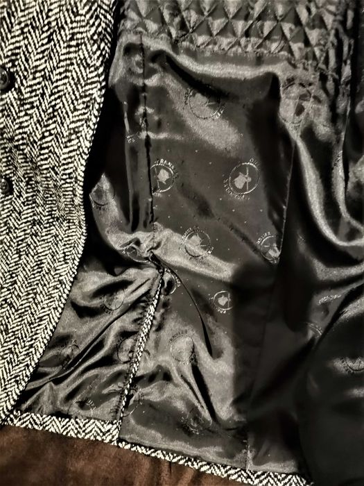 Palton PRENSLER mar 58 ,50-lana-30-vascoza-20-polyester ,negru cu gri