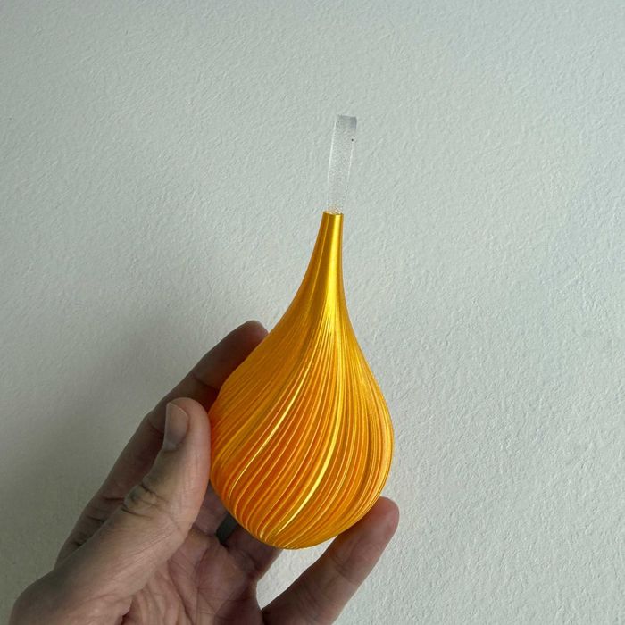 Frosted Twist Drop | Set 6 ornamente, într-o singură culoare-print 3D