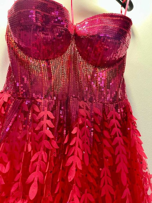 Rochie de bal/ de seara cu aplicații florale Elisabetta Franchi noua