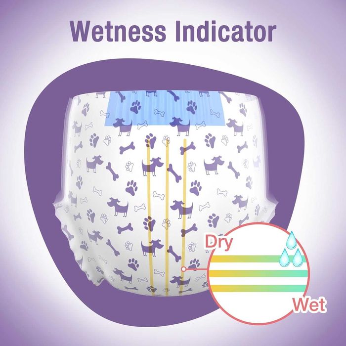 Меки пелени за женски кучета, 40 броя еднократни с индикатор, L