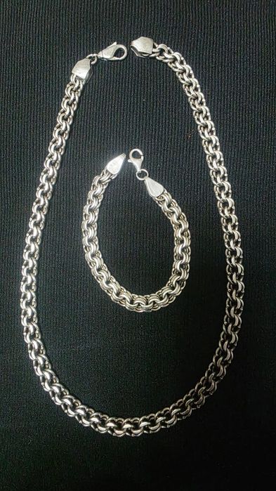 Продам серебряную цепь и браслет, Бисмарк