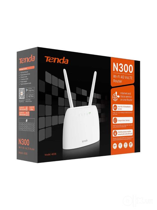 Wi-Fiроутер Tenda / 4G LTE Wi-Fi роутер / до 300 Мбит/с