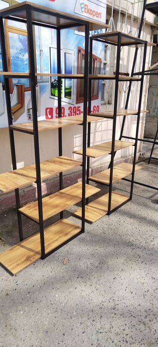 Книжни ЛОФТ СТОЛ ВА полка Стилажлар оптом ва донага. Ишлаб чиқарувчида