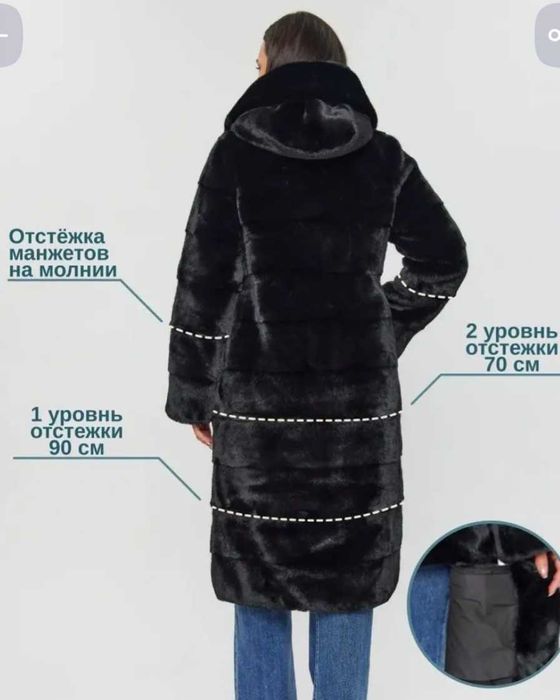 Шуба эко мех норка