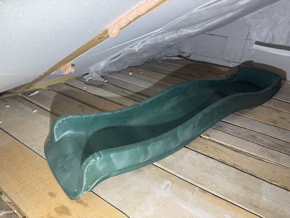 Tobogan exterior copii – 1,8 m, verde