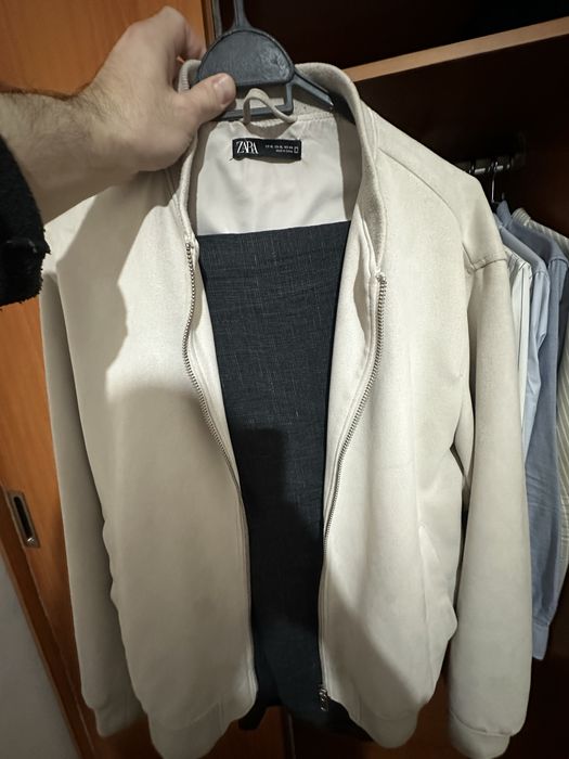 Zara bomber XL искусственная замша мужской