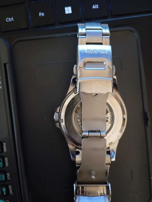 ceas automatic cadran transparent Elgin, USA