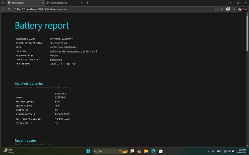 Лаптоп/ Lenovo LOQ/ Ryzen 7640HS/ RTX 4060/ 16GB DDR5 5200/ 512Gb Nvme