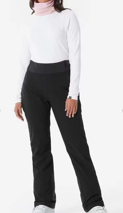 Дамски ски панталон 500 SLIM, ЧЕРЕН