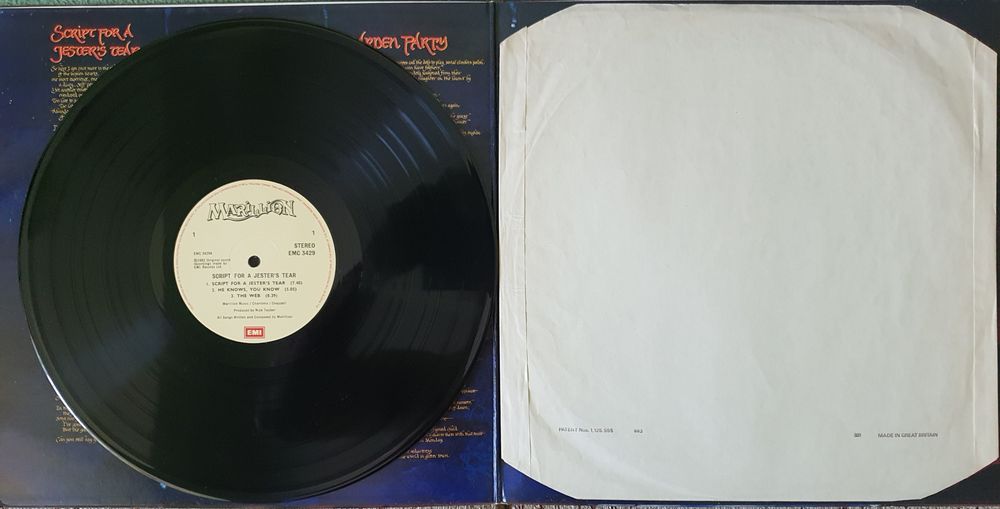 Marillion - Script for a Jester's Tear- Gatefold, UK first press,early matrix-1983