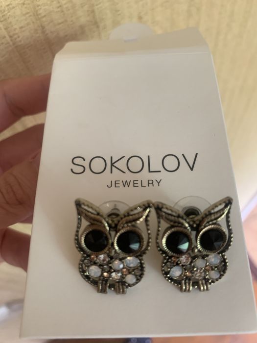 Серьги совы оригинальные