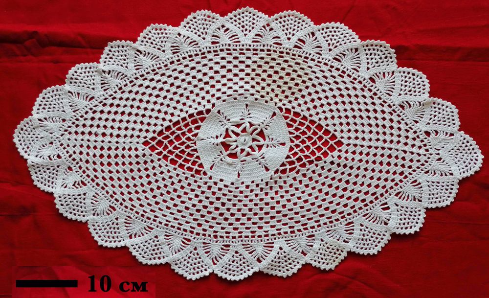 Ръчно плетени на една кука памучни покривки, дантели, яки