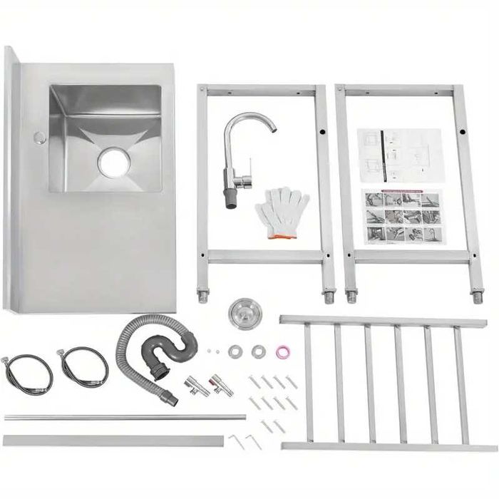 Chiuveta de inox o 1 cuva picurator de bucatarie restaurant cu suport