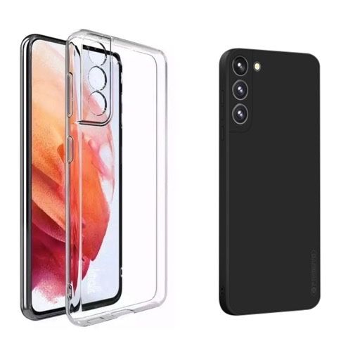 Husa Silicon Samsung S22/S23/S24/S25 PLUS ULTRA EDGE Neagra Transparen