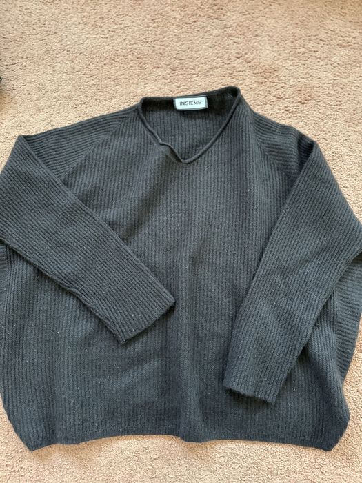 Pulover maro 36 S 70% lână merinos 30% cașmir