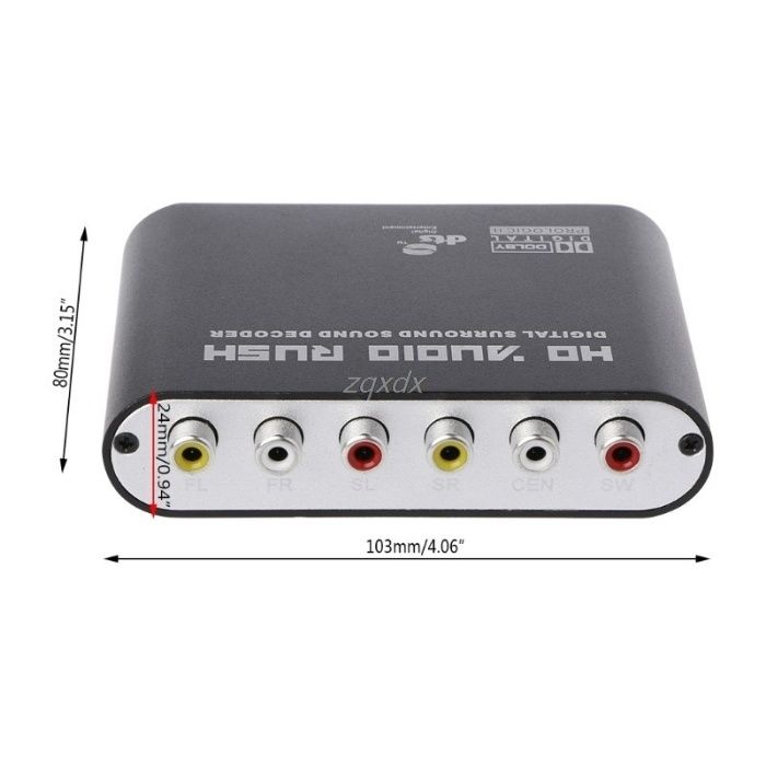 Аудио-декодер SPDIF to RCA 5.1  (6x)