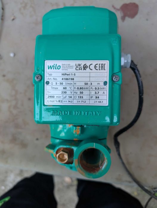 Водна помпа Wilo 1-5 550W