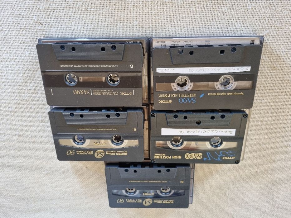 Pachet 5 buc Casete Audio Chrome TDK SA 90. Stare buna.