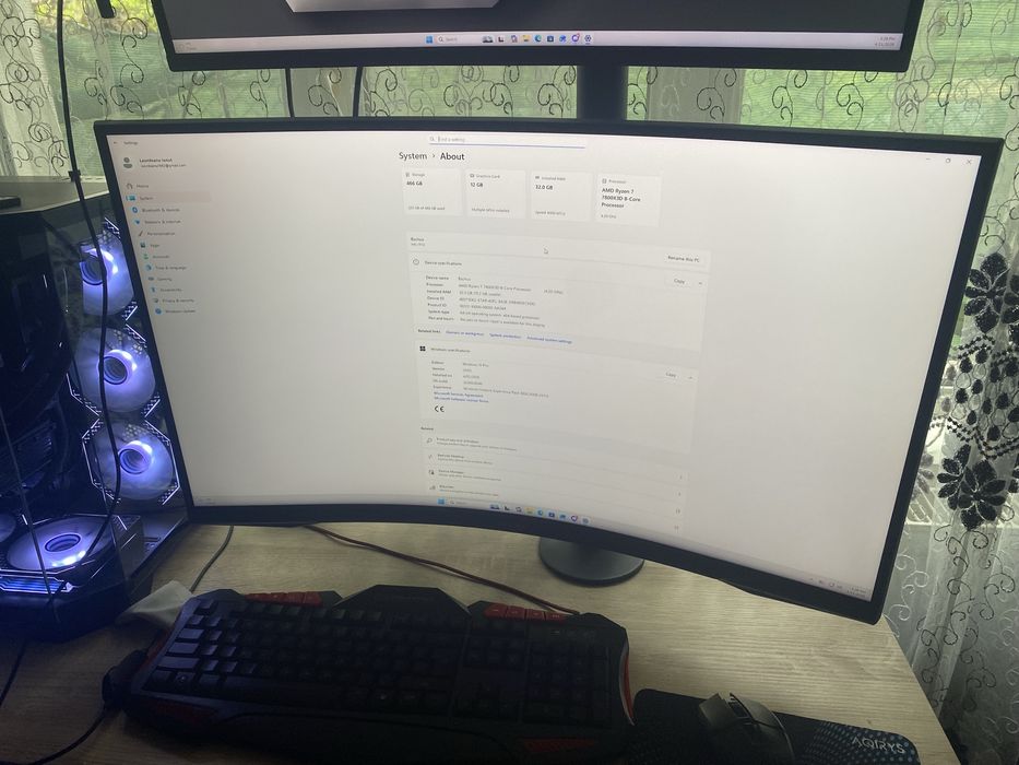 System gaming complet high-end ryzen 7 7800x3d rtx 5070 12gb 32gb ram 6000mhz / monitor 32 inchi 2k 165hz etc. !URGENT!