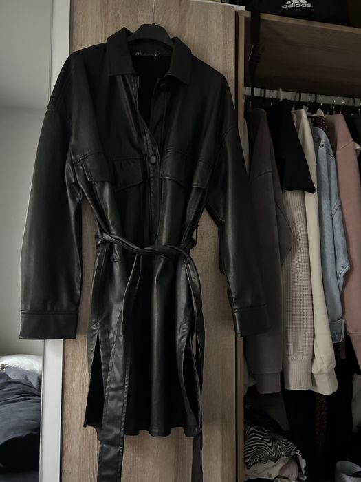 Rochie / trench piele zara S