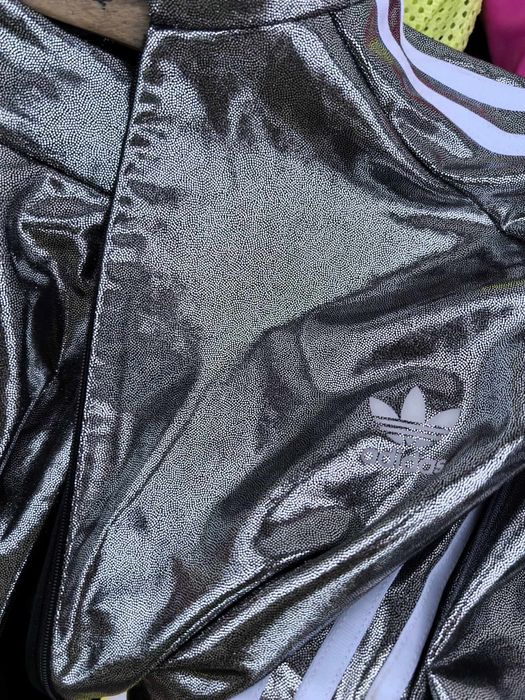 Adidas дамско боди в сребрист цвят