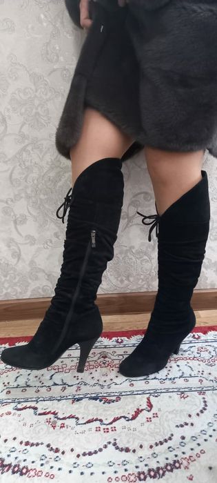 Сапоги замшевые демисезонные