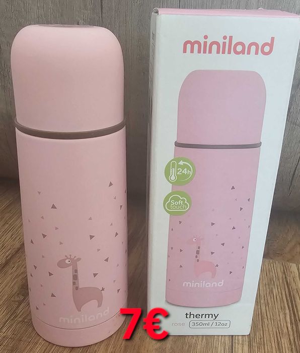 Miniland baby Термос с меко покритие 350 мл / розов