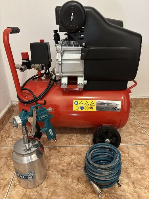 Compresor Vopsit  24 Litri  - Pistol  si Furtun