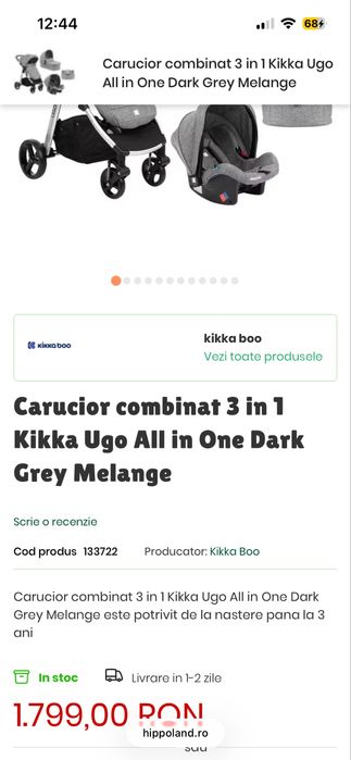 Carut 3 in 1 kikaboo mint green