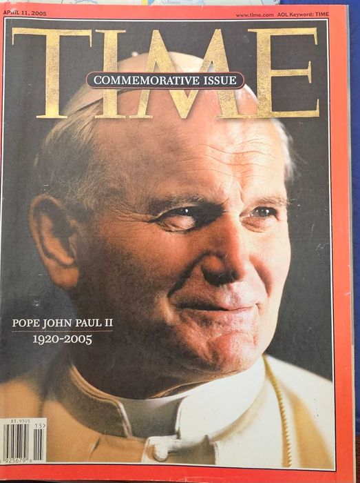 Revista Time Magazine, lot 7 reviste cu coperta cu Papa Francisc (5 numere), Papa Ioan-Paul [1 numar + 1 nr Newsweek) si (1 numar) cu Papa Benedict .