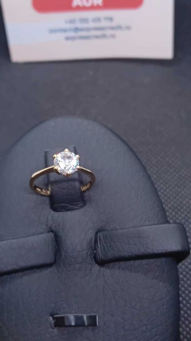 Inel Aur 14 k 1.60 grame Certificat de garantie  b33121 (ag15)