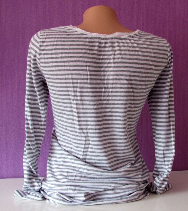 Блуза райе бяло сиво