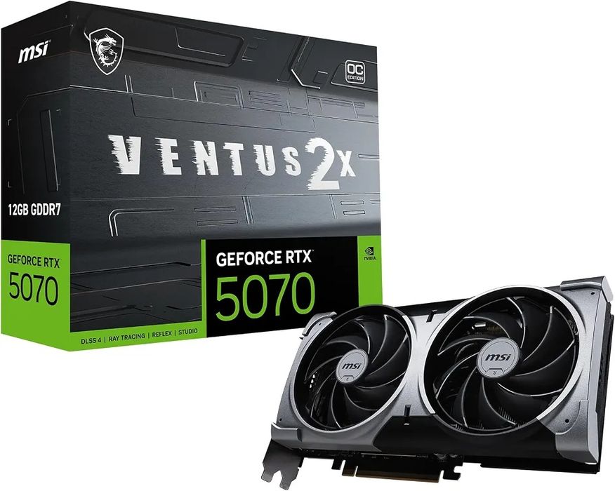 MSI Gaming GeForce RTX 5070 12G VENTUS 2X OC – 12GB GDDR7