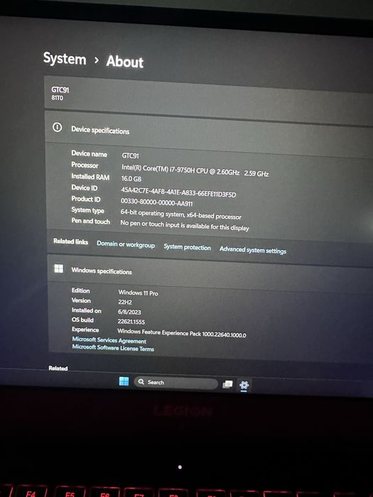 Laptop Gaming Lenovo Legion Y7000