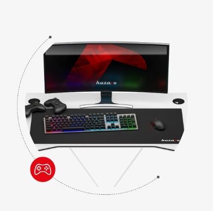 Birou pentru gaming Hero 1.4 Alb