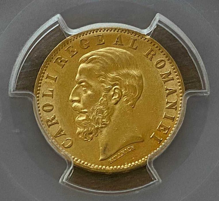 Lot doua monede AUR 20 lei 1883 si 20 lei 1890, Carol I, Romania