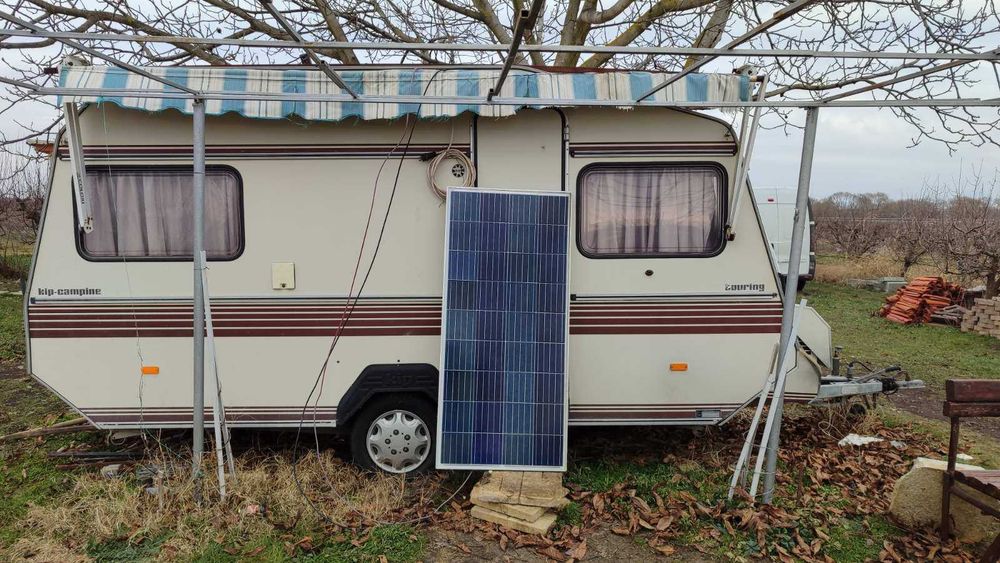 Каравана KIP 4 места 4.3м | Климатик | Солар | Хладилник | Без течове