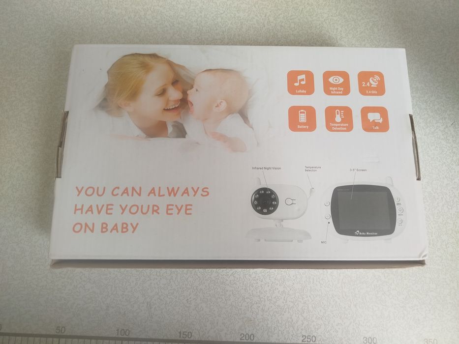 Baby monitor 3.5" ekranli, kamera bilan (night vision, 2-way audio)