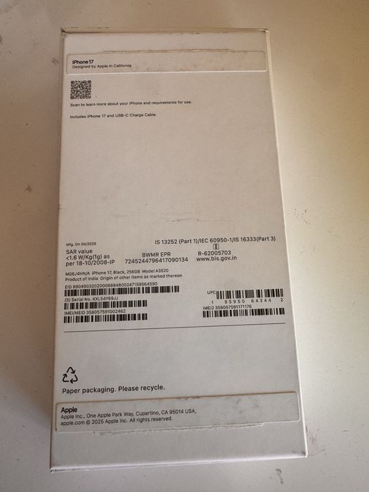 Apple iPhone 17 256 Black