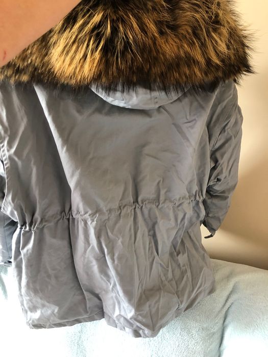 зимно яке с естествен косъм