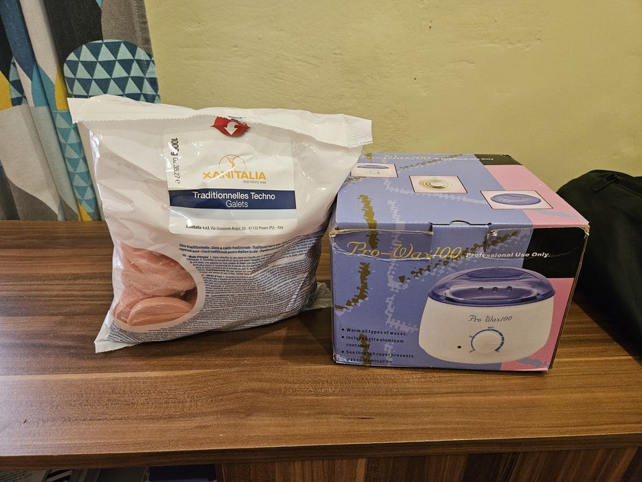 Vand  aparat electric  pentru incalzit ceara +ceara 1kg la 80 de lei