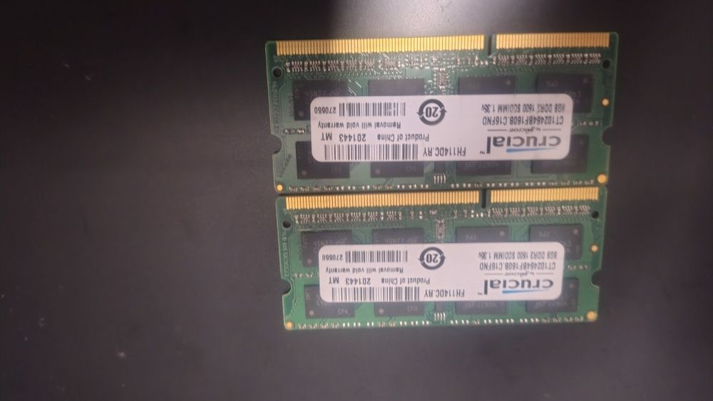 Kit 16gb 2x Memorie Laptop 8GB ddr3 Pc3 Pc3L 10600s 12800s