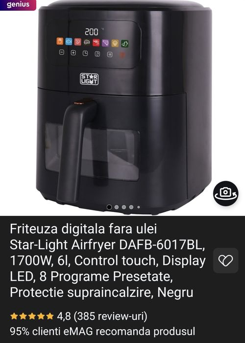 Friteuză  AIR FRYER starlight