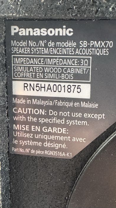 Sistem Audio Panasonic SA-PMX7DB ,Bluetooth, USB , Auxiliar, CD, Radio