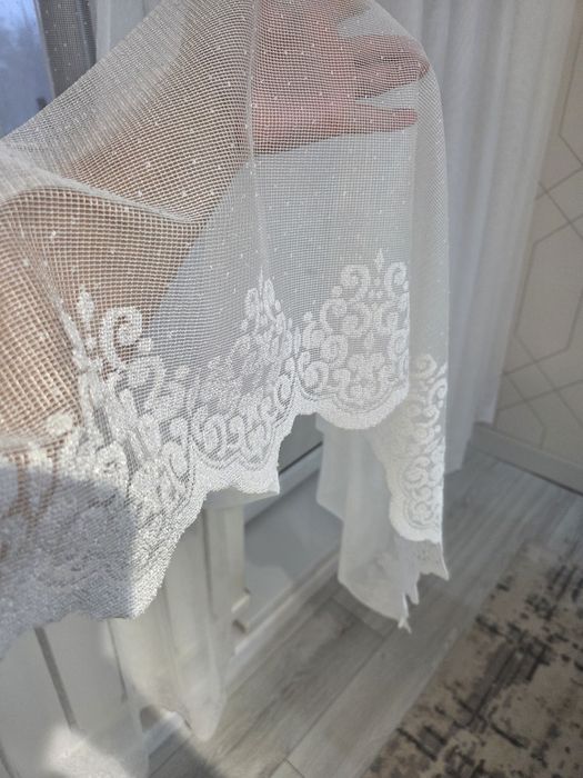 Тюль, 7 м.  Сетка. Не требует глажки