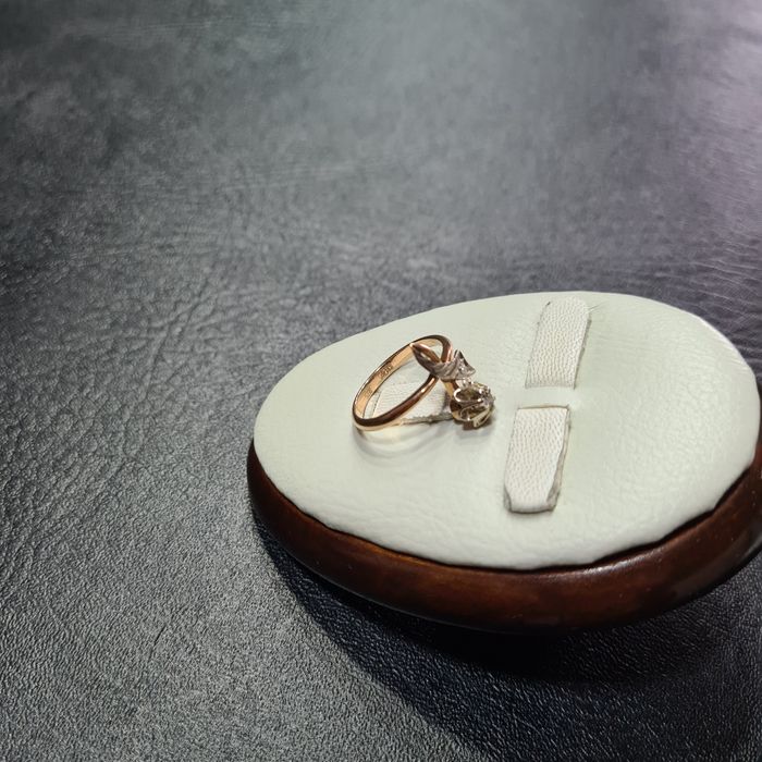 Кольцо Золотое с Бриллиантами Розочка СССР